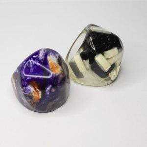 Lot of 2 Resin Rings
